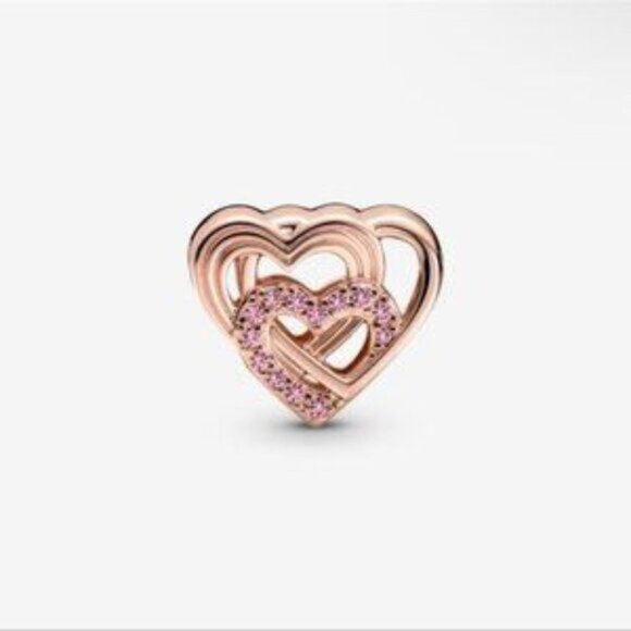 Authentic Pandora Intertwined Love Hearts Charm - Picture 2 of 5